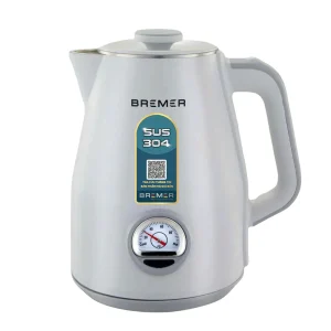Ấm đun nước BREMER SUS 304 – Thiết kế hiện đại, tiện lợi với đồng hồ nhiệt đ