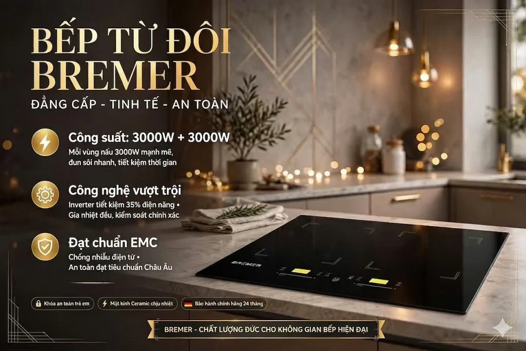 Không gian bếp cao cấp Bremer